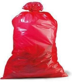 Müllsack Premium Inhalt 120l Maße 700x1100mm Stärke 45µ PE rot TRANSPAK