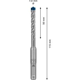 Bosch Expert SDS plus-7X Hammerbohrer 7 x 50 x 115 mm - 2608900083