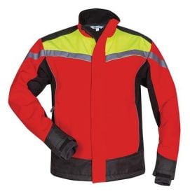 Waldarbeiter-Softshelljacke ESCHE Gr.XL rot/gelb/schwarz ELYSEE