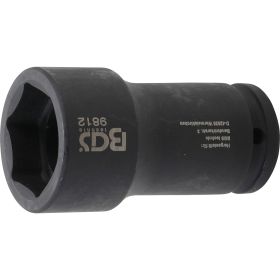 BGS Kraft-Steckschlüssel-Einsatz Sechskant tief Antrieb Innenvierkant 20 mm (3/4") SW 38 mm für FUSO / Mitsubishi - 9812