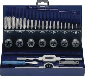 Gewindeschneidzeugsatz M3-M12 32tlg.HSS Metallkass.TECWERK