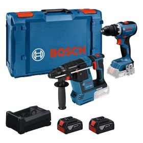 Bosch Combo Kit GSR 18V-65 + GBH 18V-26 / 2x Akku 5.0AH + Ladegerät in XL-BOXX - 0615A500E4
