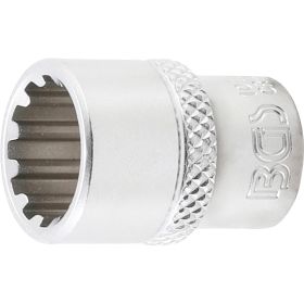 BGS Steckschlüssel-Einsatz Gear Lock Antrieb Innenvierkant 6,3 mm (1/4") SW 12 mm - 10112