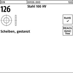 Unterlegscheibe DIN 126 5,5x 10x1 Stahl 100 HV gestanzt 100 Stück