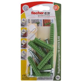 Fischer 10x Regalbefestigung RB GREEN 8x40 RB - 524831 Auslauf