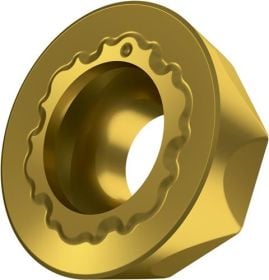 Fräswendeschneidplatte ISO RCMT 10T3MOSN-R:M8330 D.3,9mm PVD beschichtet Gold