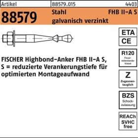 Highbond-Anker R 88579 M10x 75/10 Stahl galv.verz. 10 Stück FISCHER