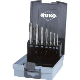 RUKO Maschinengewindebohrer-Satz 7tlg. Form B HSSE-Co 5 in Kunststoffkassette - 245061RO
