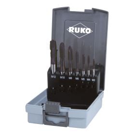 RUKO Maschinengewindebohrer-Satz HSSE-Co 5 TiAlN in Kunststoffkassette 7-teilig - 245068RO