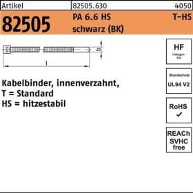 Kabelbinder R 82505 innenverz. 3,5x150/35 PA 6.6 HS sw 100St. HELLERMANNTYTON