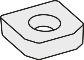 Wendeplatten-Unterlegscheibe ISO LNK 220616:GJ11 Bruttogewicht 26g Farbe Silber
