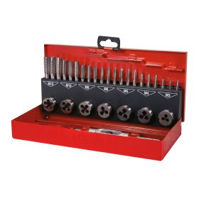 RUKO 31-teiliger Gewindeschneidwerkzeug Hobbysatz HSSE-Co 5 in Industriekassette - 245010E