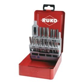 RUKO Handgewindebohrer-Satz HSS in Industriekassette - 22 tlg. - 245002