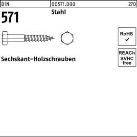 Sechskantholzschraube DIN 571 8x 40 Stahl 200 Stück