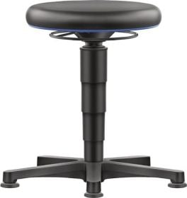 Drehhocker Bodengleiter Kunstleder Kunstleder schwarz Sitz-H.450-650mm BIMOS