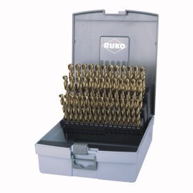 RUKO Spiralbohrer-Satz DIN 338 Typ VA, HSSE-Co 5 in Kunststoffkassette - 41 tlg. - 215218RO