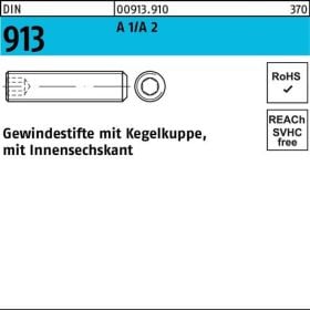 Gewindestift DIN 913 Kegelkuppe/Innen-6kt M12x 30 A 1/A 2 50 Stück