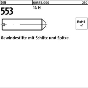 Gewindestift DIN 553 Schlitz/Spitze M5x 25 14 H 200 Stück