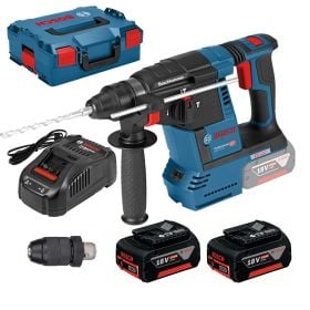 Bosch Akku-Bohrhammer GBH 18V-26 F / 2x 5,0 Ah Akku + Ladegerät in L-Boxx - 0611910007