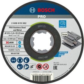 Bosch PRO 50x Stainless Steel and Metal X-Lock Trennscheibe 115 x 1,6 x 22,23 mm - 2608619362
