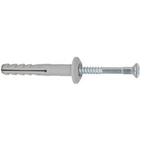 Fischer 50x Nageldübel N 6X40/7 P Pilzkopf und Nagelschraube - 50339
