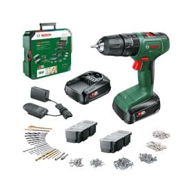 Bosch Akku-Schlagbohrmaschine EasyImpact 18V-40 + SystemBox, 2 x Akku PBA 18V 1.5Ah