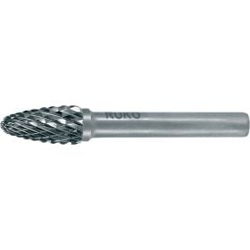 RUKO Hartmetall-Frässtift RBF Ø 10 mm Kopflänge 20 mm Schaft-Ø 6 mm blank Verzahnung KVZ 4 - 116032