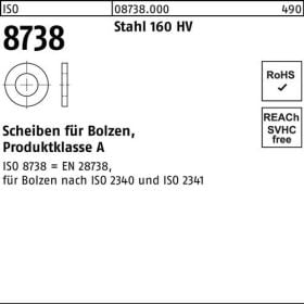 Unterlegscheibe ISO 8738 f.Bolzen 40 Stahl 160 HV 50 Stück