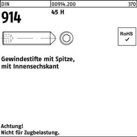 Gewindestift DIN 914 Spitze/Innen-6kt M2,5x 3 45 H 500 Stück