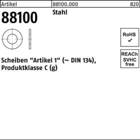 Unterlegscheibe R 88100 3,2x 8x0,5 Stahl 200 Stück