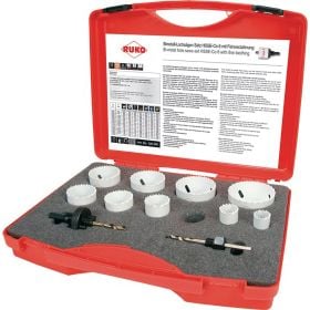 RUKO Bimetall-Lochsägen-Satz HSS-Co 8 im Kunststoffkoffer - 126306