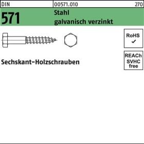 Sechskantholzschraube DIN 571 8x 70 Stahl galv.verz. 200 Stück