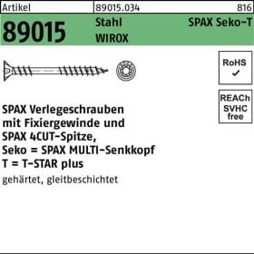 Verlegeschraube R 89015 Seko Fixierg./Spitze/T-STAR 4,5x60-T20 WIROX 500St. SPAX