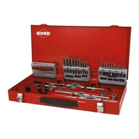 RUKO 37-teiliger Gewindeschneidwerkzeug-Satz HSSE-Co 5 in Industriekassette - 245020E