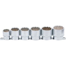 BGS Steckschlüssel-Einsatz-Satz Zwölfkant Antrieb Innenvierkant 12,5 mm (1/2") SW 24 - 38 mm 6tlg. - 70102