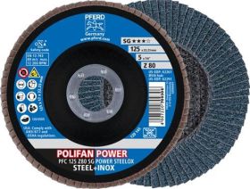 Fächerscheibe POWER STEELOX D.125mm K.80 INOX ZK Z Ausf.kon.PFERD