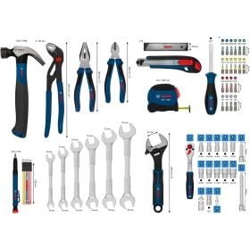 Bosch Gemischtes Handwerkzeug-Set 89-tlg. - 1600A03AL2