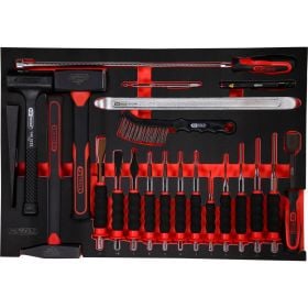 KS TOOLS Hammer- / und Meißel-Satz in Schaumstoffeinlage 22tlg. - 811.0022