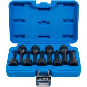 BGS Kraft-Bit-Einsatz-Satz Antrieb Innenvierkant 12,5 mm (1/2") Innenvielzahn (für XZN) M4 - M16 9tlg. - 5482