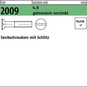 Senkschraube ISO 2009 Schlitz M12x 100 4.8 galv.verz. 50 Stück