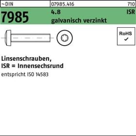 Linsenschraube DIN 7985 ISR M5x12-T25 4.8 galv.verz. 1000St.