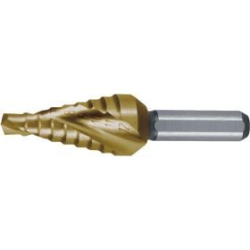 RUKO Stufenbohrer HSS-TiN spiralgenutet mit Kreuzanschliff kurz Ø 4 - 12 mm - 101061T