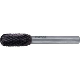 RUKO Hartmetall-Frässtift WRC Ø 12 mm Kopflänge 25 mm Schaft-Ø 6 mm TiCN Verzahnung KVZ 4 - 116023TC