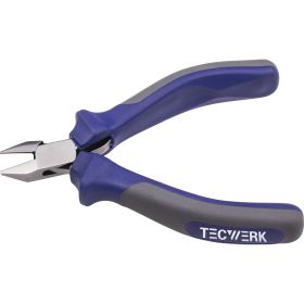 Elektronik-Seitenschneider L.115mm Facette nein spitz TECWERK