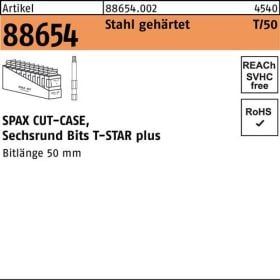 Bit R 88654 T-Star Plus SW 1/4x50 T 20 Stahl gehärtet 50 Stück SPAX