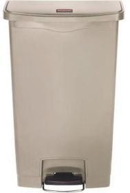 Rubbermaid Tretabfalleimer Slim Jim 1883456 Kunststoff 30l beige