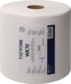 Putztuch WK 70 L.ca.380 mmxB.ca.290mm weiß 1-lagig Rl.TECWERK