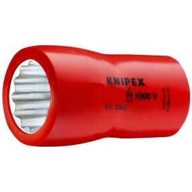 Knipex Steckschlüsseleinsatz (Doppel-Sechskant) mit Innenvierkant 3/8" - 98379/16"