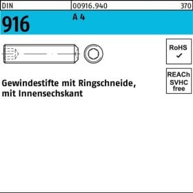 Gewindestift DIN 916 Ringschn./Innen-6kt M2x 2 A 4 500 Stück