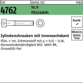 Zylinderschraube ISO 4762 Innen-6kt M10x90 10.9 zinklamellenb. 100St.
